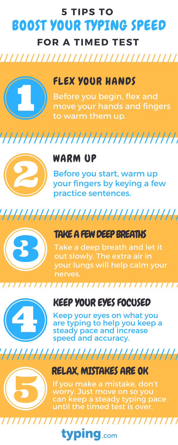 5 tips to boost your typing speed for a timed test {infographic}