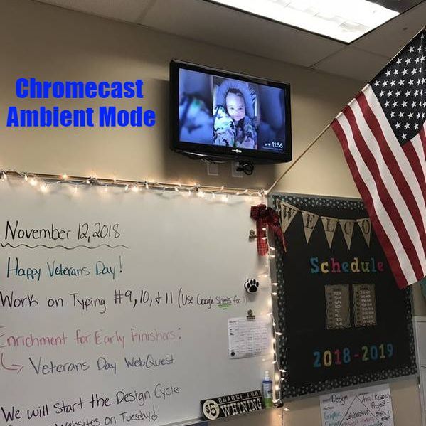 Chromecast Ambient Mode in the Classroom can display your favorite photos from any Google Photos album.