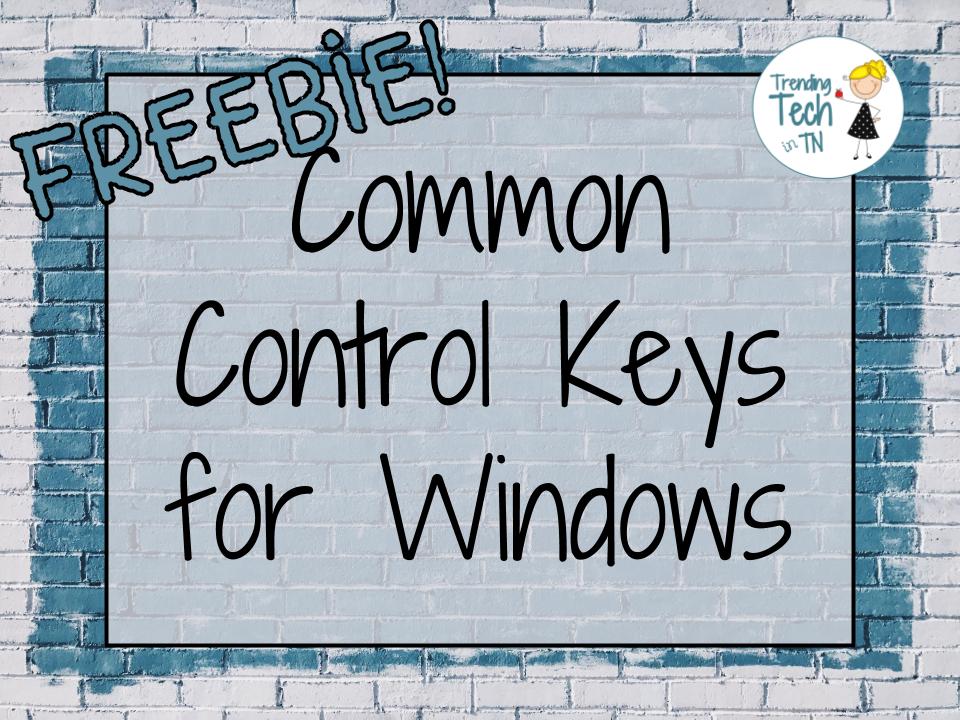 Common Windows Shortcut Keys - FREE and EDITABLE in Google Slides!