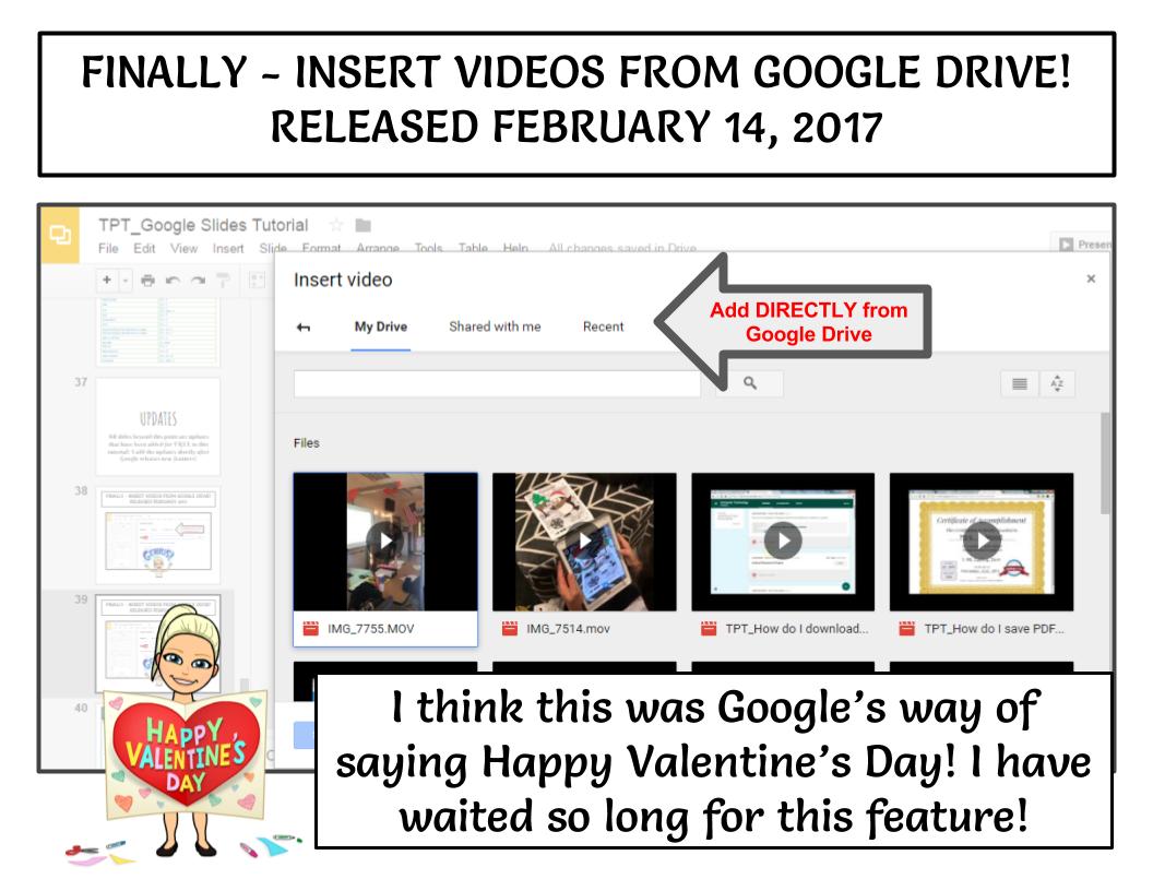 Insert your Google Drive videos directly in Google Slides!