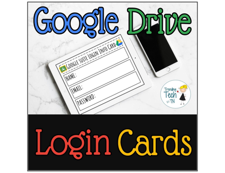 FREEBIE! EDITABLE Google Classroom Login Cards!
