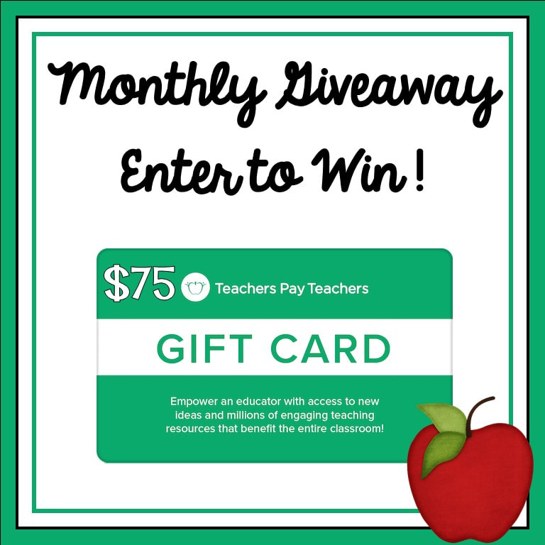 Enter to win a $75 TPT Gift Card for back to school season 2017!