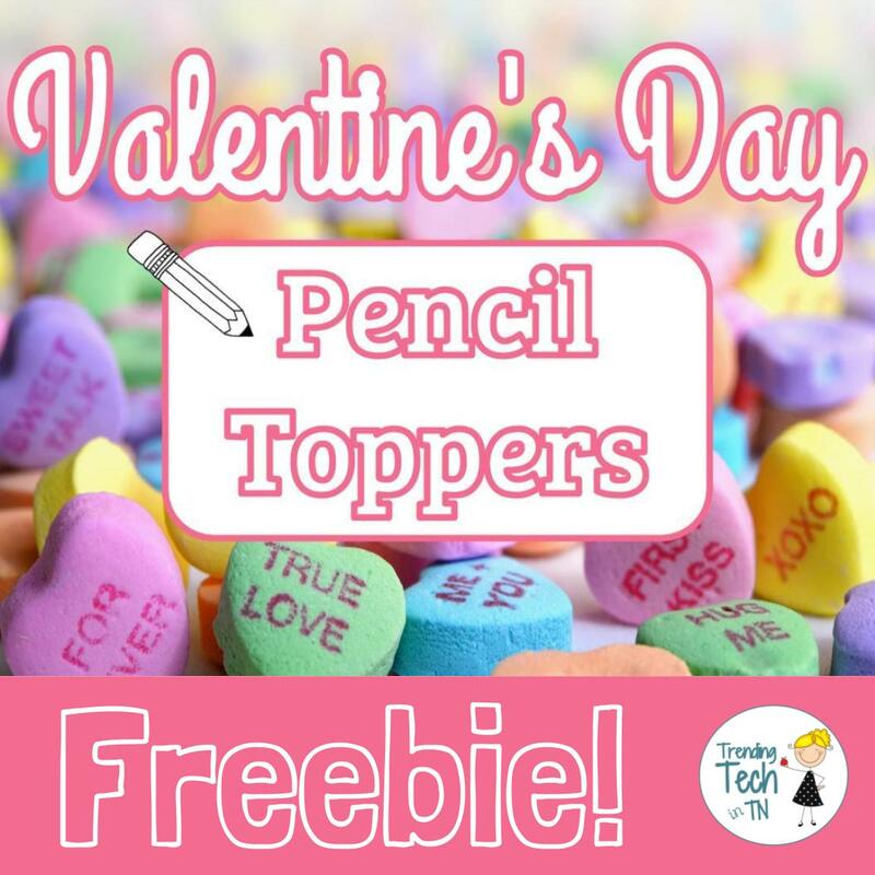 Valentine's Day Pencil Toppers - FREE DOWNLOAD!